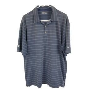 Nike Golf Dri-FIT Polo Mens Large Blue Bear Dance Golf Club Logo